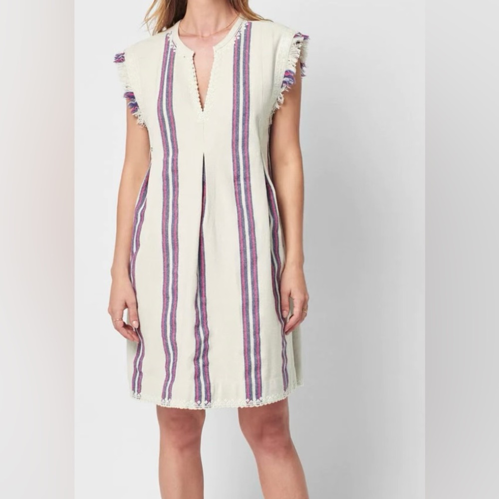 Faherty 
BAJA BEACH TUNIC DRESS
FRJ-FRNCH ROSE BAJA STRPE
WDU2252
size: XS